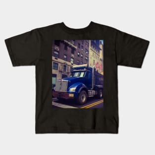 Truck Midtown City Street Manhattan NYC Kids T-Shirt